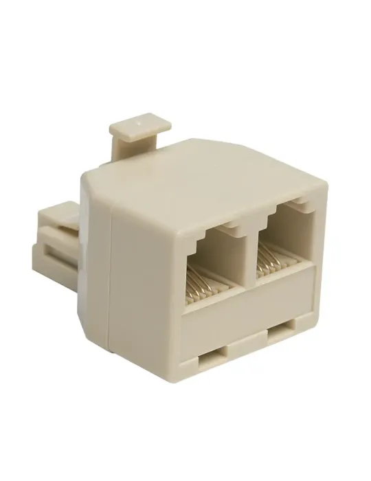 Distribuidor telefónico doble 3001 - Policarbonato - Blanco marfil