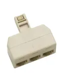 Distribuidor telefónico triple 3002 - Policarbonato - Blanco marfil