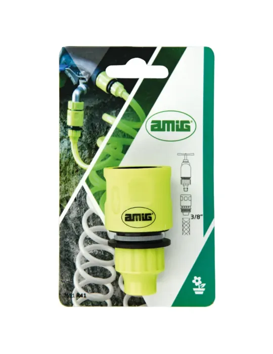 Empalme rápido manguera R41 - 3/8'' - ABS - Verde pistacho