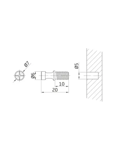 Enganche para soporte oculto Mod. 60 2