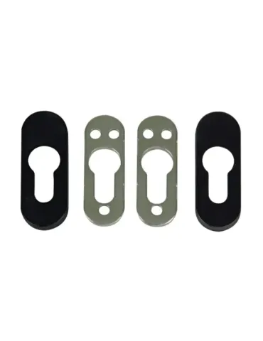 Escudo 35 - 70 x 25 mm - Acero - Negro