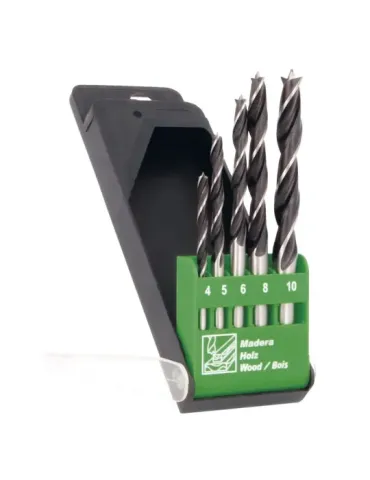 Estuche brocas madera 22605 - Ø4-5-6-8-10 - Cromo vanadio (Cr-V) 2