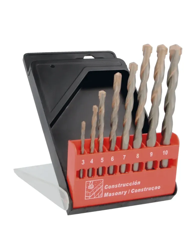 Estuche brocas pared 21506 - Ø3-10 x 1 - Punta en carburo de tungsteno - Profesional