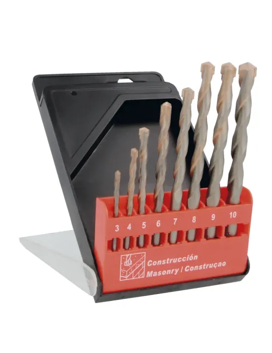 Estuche brocas pared 21506 - Ø3-10 x 1 - Punta en carburo de tungsteno - Profesional