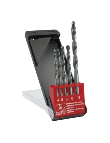 Estuche brocas porcelánico 21600 - Ø4-5-6-6-8 - Carburo de tungsteno
