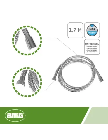 Flexo ducha 9900 - 170 cm - Acero inoxidable - Inoxidable