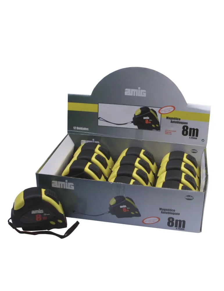 Flexómetro 55 - 8 m x 25 mm - Amarillo/Negro