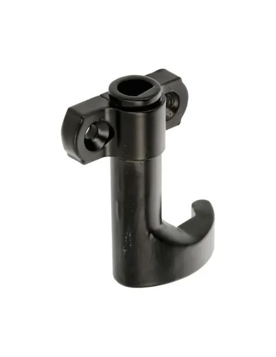 Gancho de cierre invertido 2961 - 58 x 33 x 15 mm - Zamak - Negro - Derecha