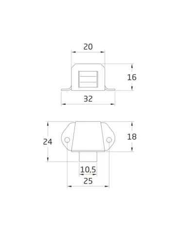 Golpete 1 - 25 x 24 mm - Acero - Zincado 2