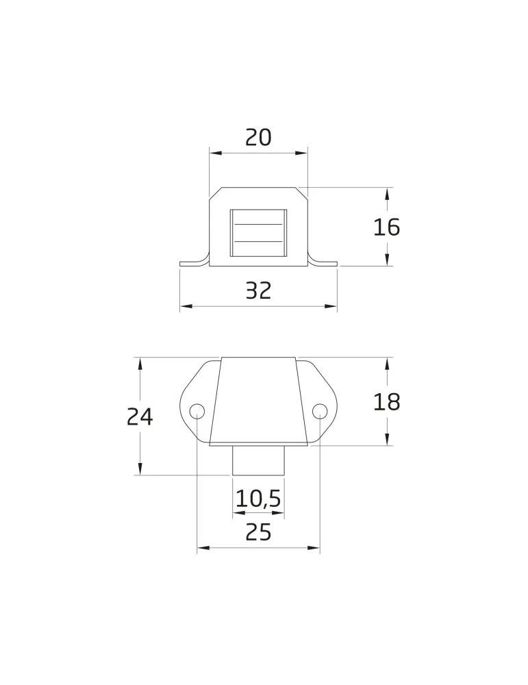 Golpete 1 - 25 x 24 mm - Acero - Zincado