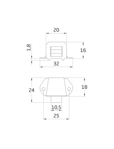 Golpete 3 - 25 x 24 mm - Acero - Zincado 2