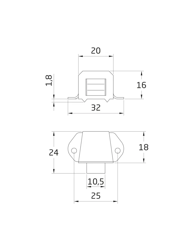 Golpete 3 - 25 x 24 mm - Acero - Zincado
