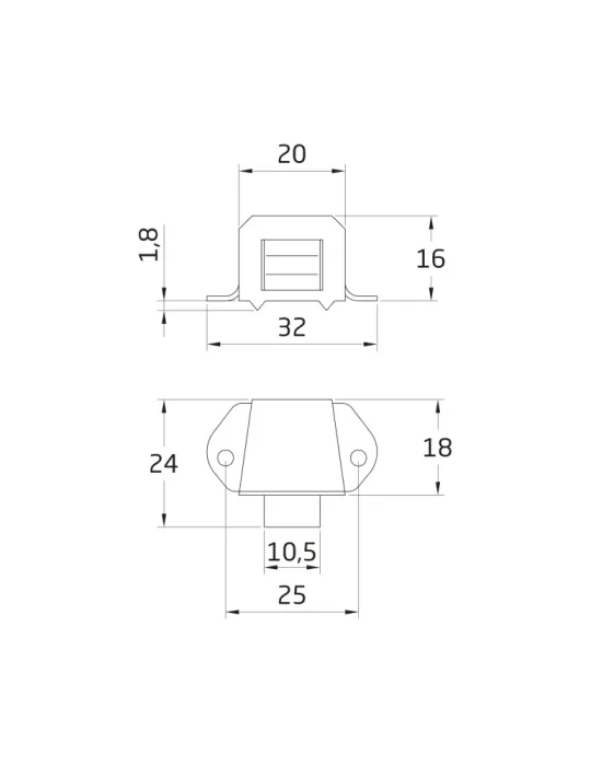 Golpete 3 - 25 x 24 mm - Acero - Zincado