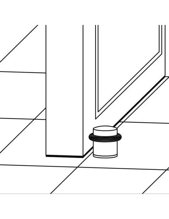 Goma tope 301 - Ø25 mm - Goma - Negro