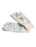 Guantes mixtos flor piel y algodón 15208 - 8 - Flor piel vacuno - Blanco
