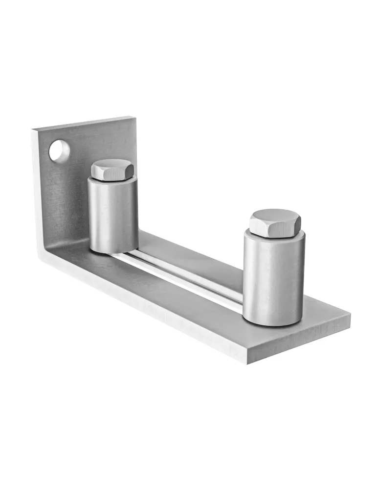 Guía inferior corredera SD022 - 105 x 40 x 40 mm - Acero inoxidable 18/8 - Mate