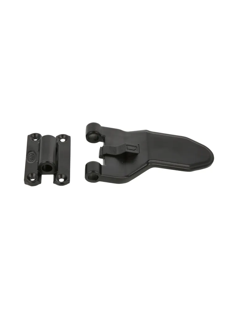 Herraje automático para balcones de una o dos hojas 2916 - 124 mm - Zamak - Negro