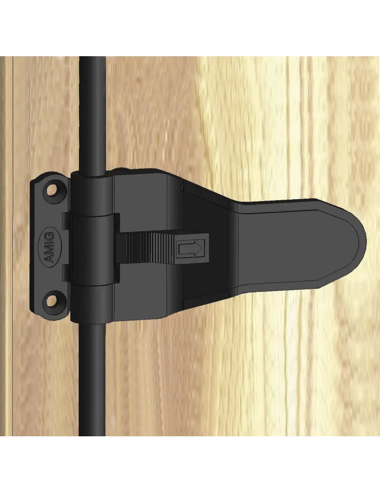 Herraje automático para una o dos hojas 2915 - 110 mm - Zamak - Negro