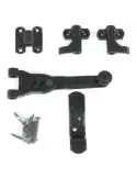 Herrajes para dos hojas 2904 - 80 mm - Zamak - Negro