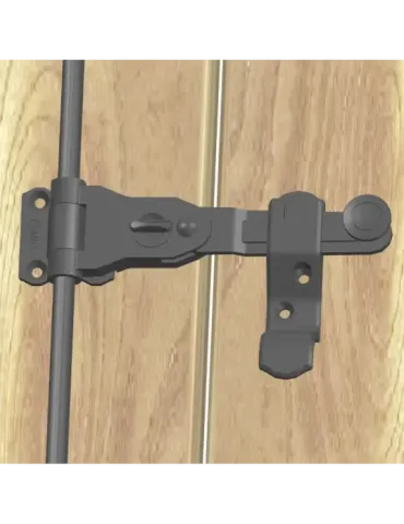 Herrajes para dos hojas 2904 - 80 mm - Zamak - Negro 2