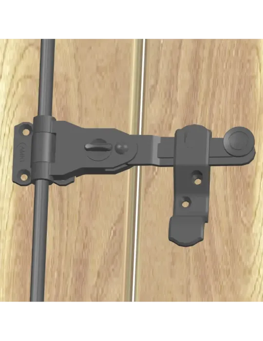 Herrajes para dos hojas 2904 - 80 mm - Zamak - Negro