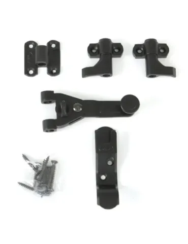 Herrajes para dos hojas 2905 - 60 mm - Zamak - Negro