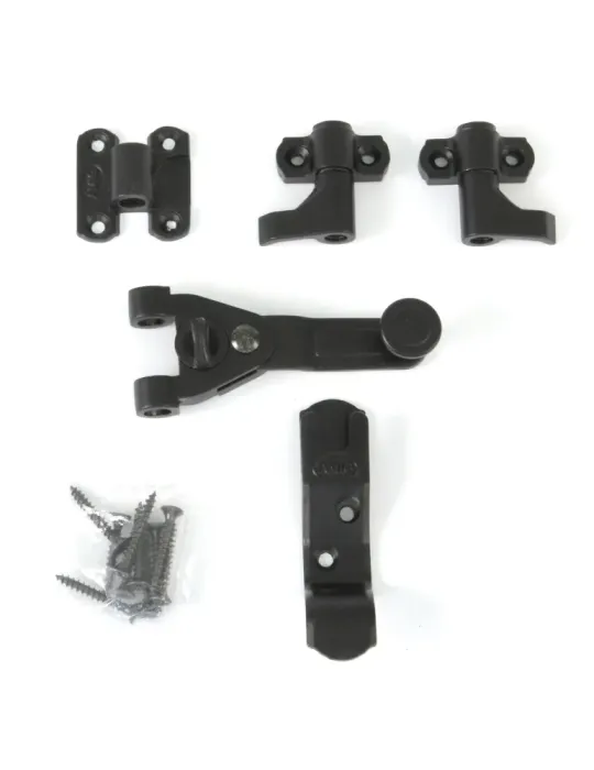 Herrajes para dos hojas 2905 - 60 mm - Zamak - Negro