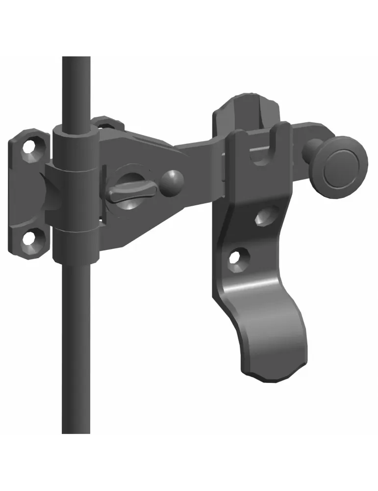 Herrajes para dos hojas 2905 - 60 mm - Zamak - Negro