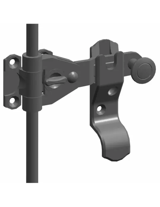 Herrajes para dos hojas 2905 - 60 mm - Zamak - Negro