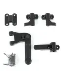 Herrajes para una hoja 2902 - 80 mm - Zamak - Negro