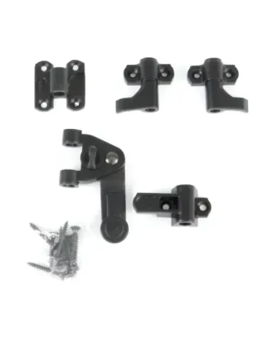 Herrajes para una hoja 2903 - 60 mm - Zamak - Negro