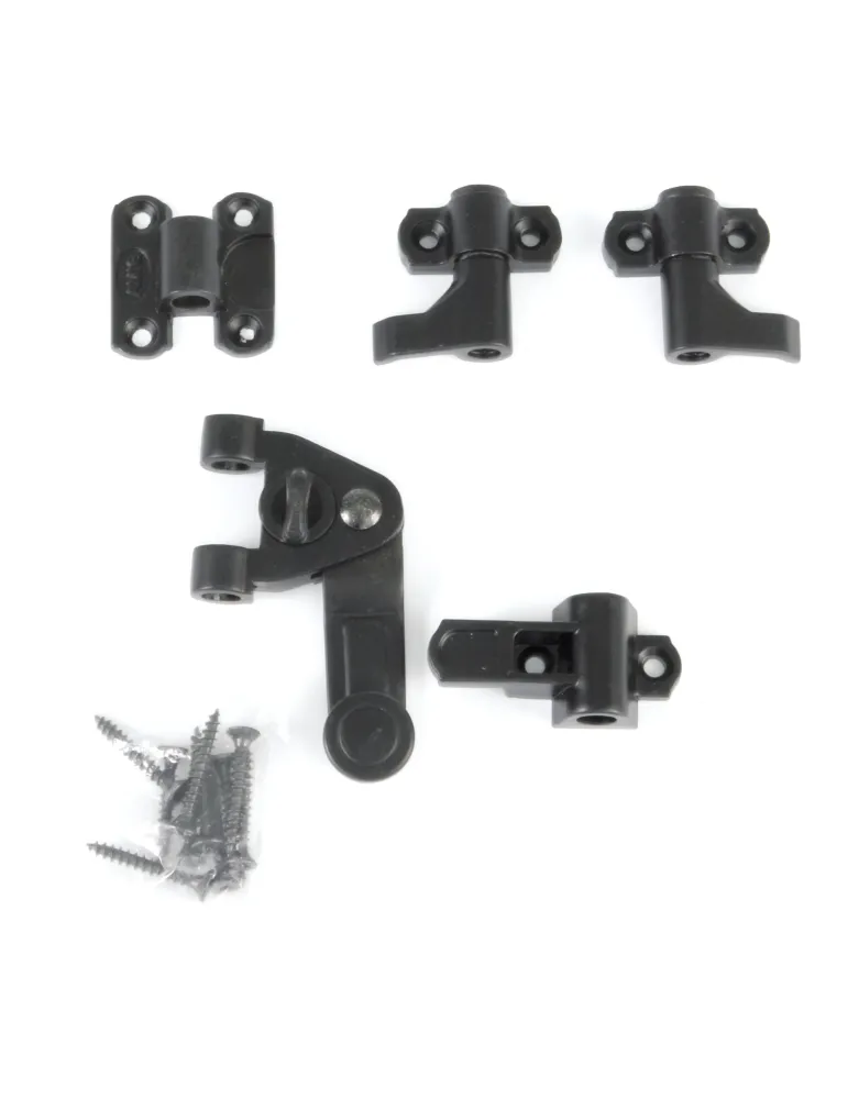 Herrajes para una hoja 2903 - 60 mm - Zamak - Negro