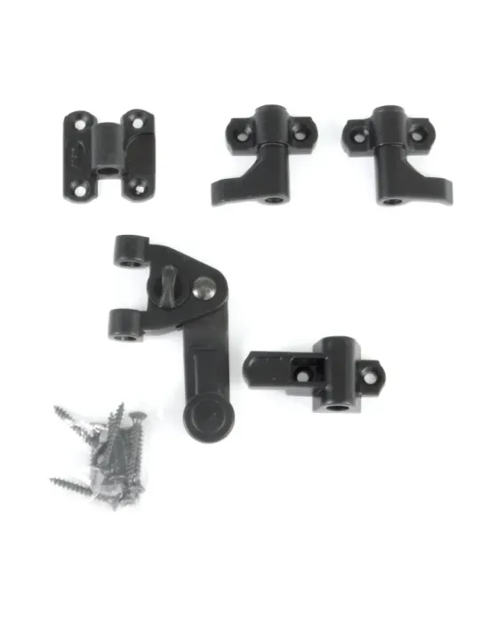 Herrajes para una hoja 2903 - 60 mm - Zamak - Negro