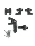 Herrajes para una hoja 2903 - 60 mm - Zamak - Negro