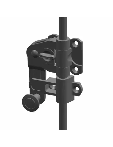 Herrajes para una hoja 2903 - 60 mm - Zamak - Negro 2