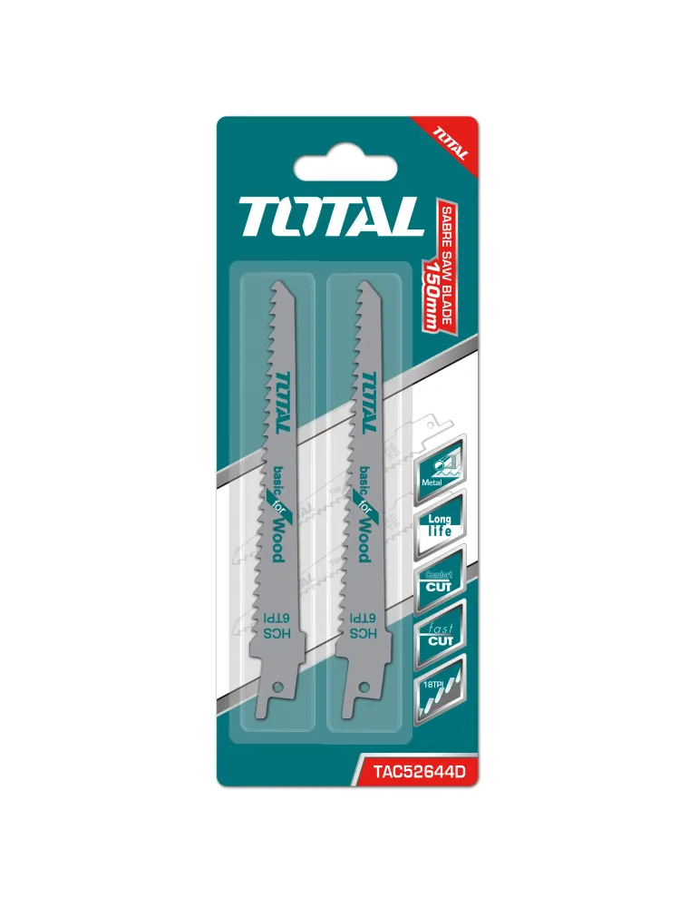 Hojas para sierra sable TAC52644D - 150 x 19 x 1,25 mm