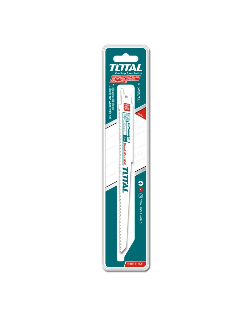 Hojas para sierra sable TRSB1111DF - 225 x 19 x 1,2 mm