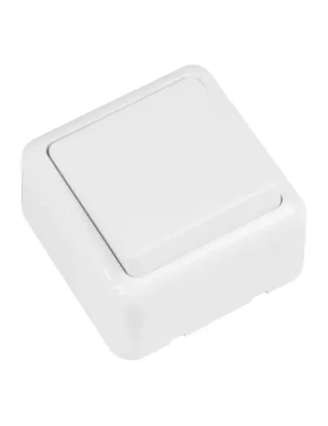 Interruptor de sobreponer 380 - 60 x 60 mm - Policarbonato - Blanco