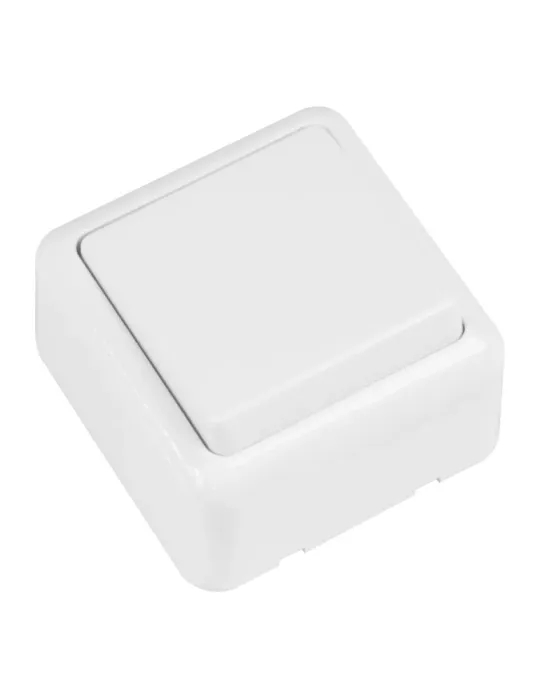 Interruptor de sobreponer 380 - 60 x 60 mm - Policarbonato - Blanco