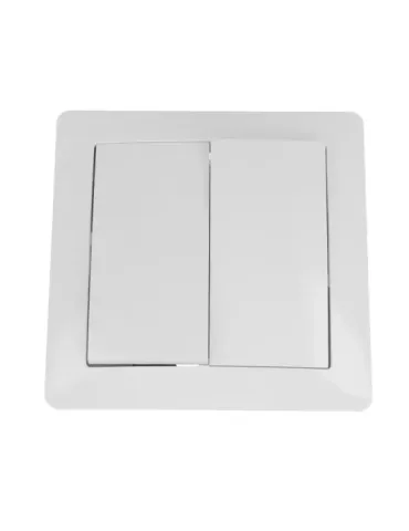 Interruptor doble de empotrar 4530 - 85 x 85 mm - Policarbonato - Blanco