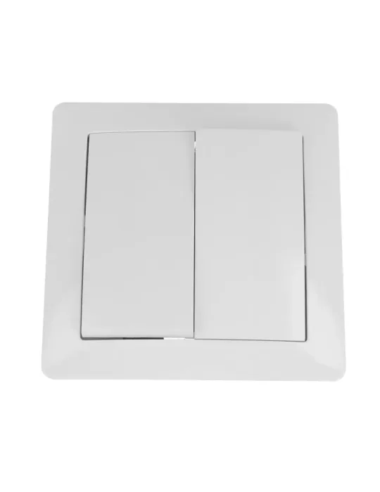 Interruptor doble de empotrar 4530 - 85 x 85 mm - Policarbonato - Blanco