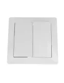Interruptor doble de empotrar 4530 - 85 x 85 mm - Policarbonato - Blanco