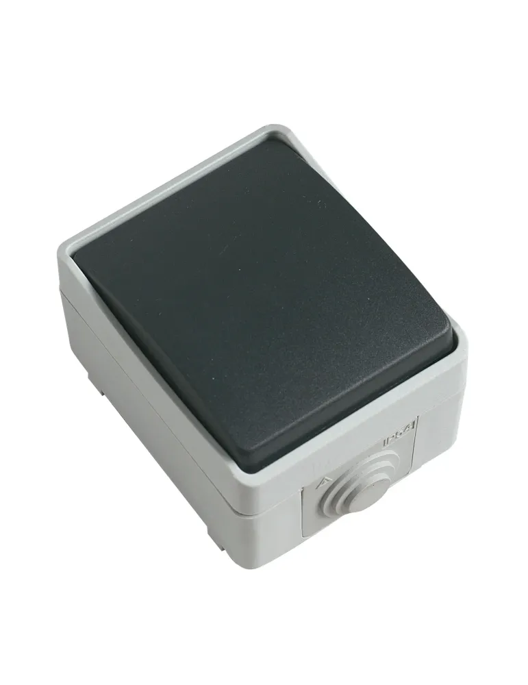 Interruptor estanco IP54 3621 - 90 x 65 x 52 mm - Policarbonato - Gris
