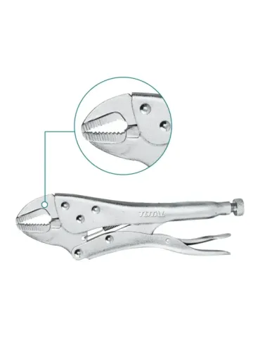 Mordaza grip de boca curva THT191002 - 250 mm - Acero al carbono 2