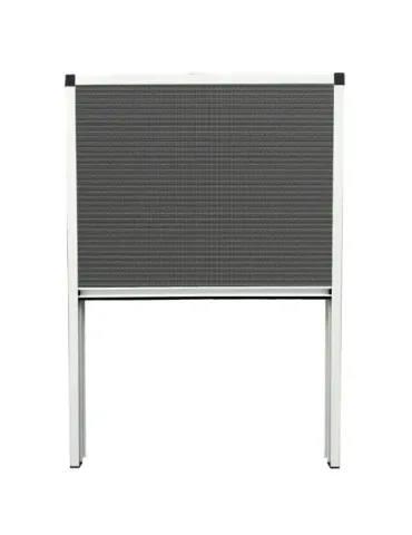 Mosquitera plisada MPL01 - 78 x 118 cm - Aluminio / Polipropileno - Blanco/Gris
