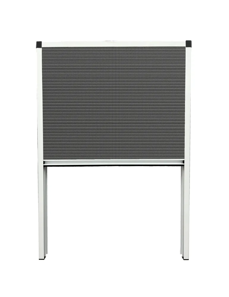 Mosquitera plisada MPL01 - 78 x 118 cm - Aluminio / Polipropileno - Blanco/Gris
